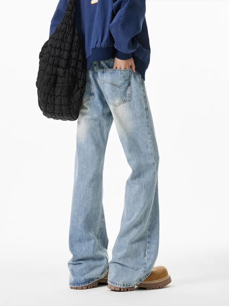 

Cleanfit American High Street Waed Vintage Men's Slimming Jeans Knife Sle Casual Faionable Straight Leg Trousers