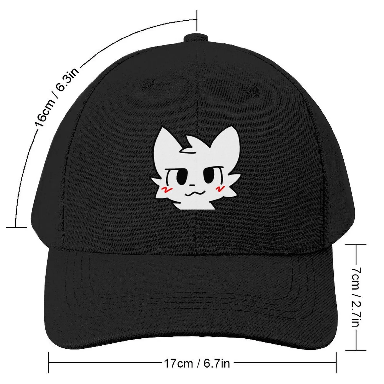 Blushing cat Baseball Cap Icon Snap Back Hat Men Hats Women's