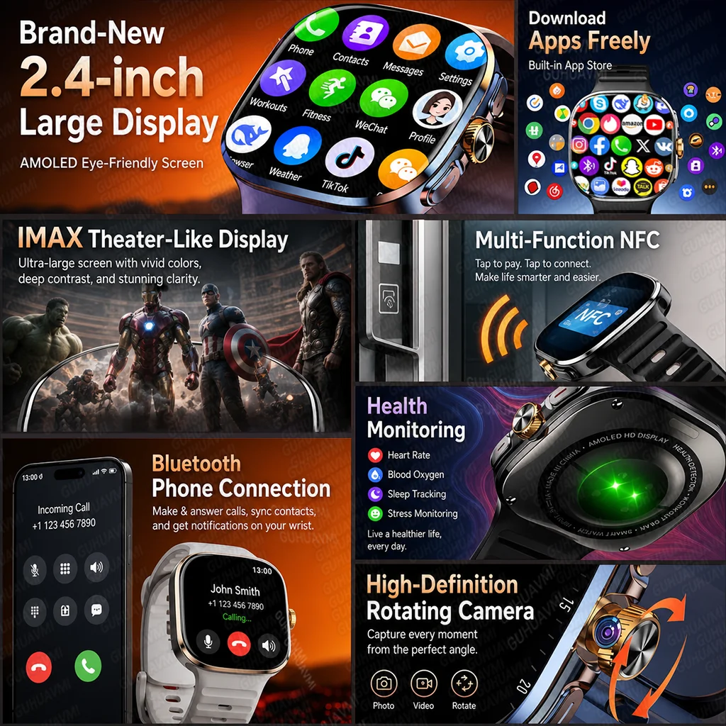 ساعة ذكية جديدة 2026 تدعم 5G/4 - مراجعة Smartwatch Branded Watches For Men وسعره