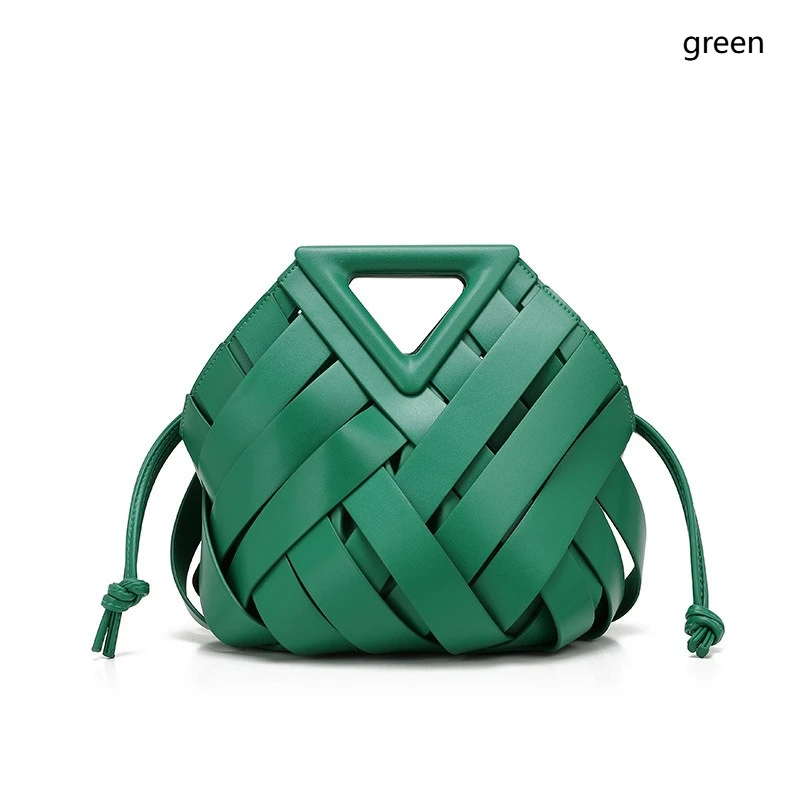 

Autumn and winter inverted triangle hand-carrying woven bag one shoulder crossbody bag vegetable basket bag women trendy