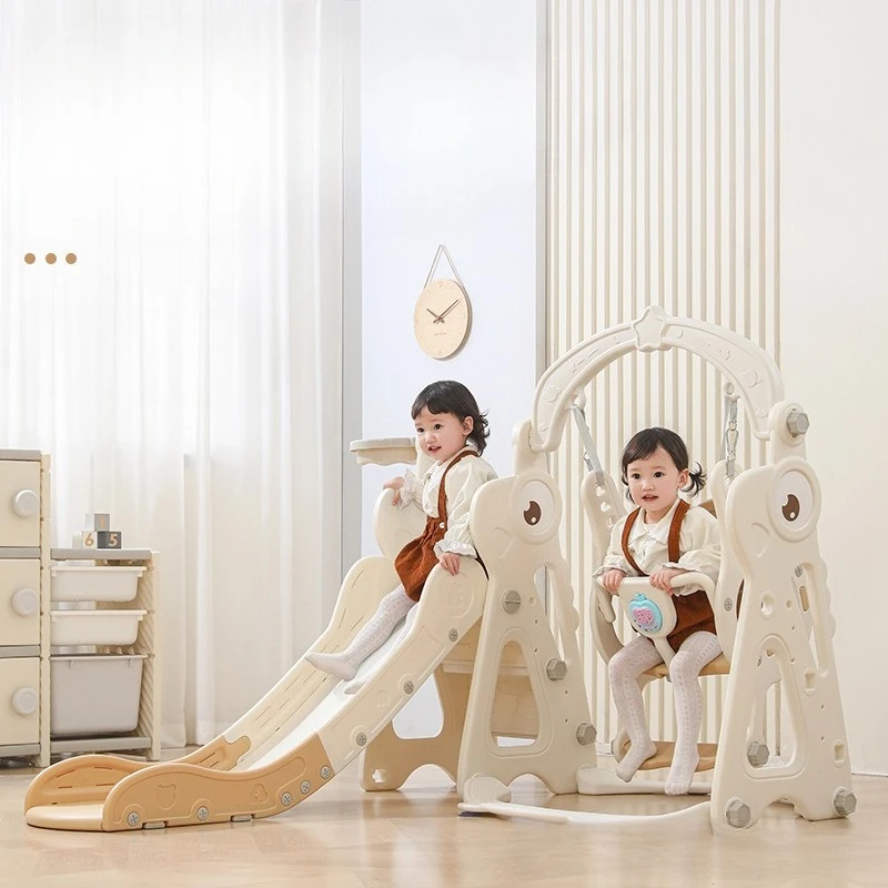 

Indoor Home Toddler Kids Slide Playset Swing Climber Three Function Baby Parent Child Safe Foldable Escorregador Infantil