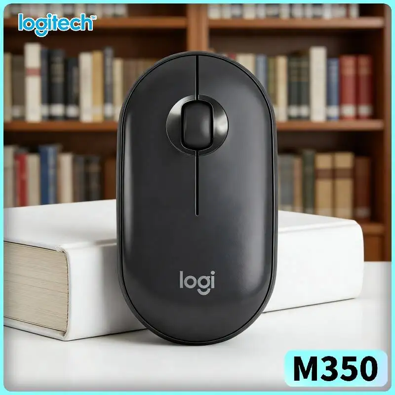

Бесшумная эргономичная мышь Logitech M350 — удобная по форме, тихая работа, Bluetooth Low Energy, вес 77 г, для дома и работы