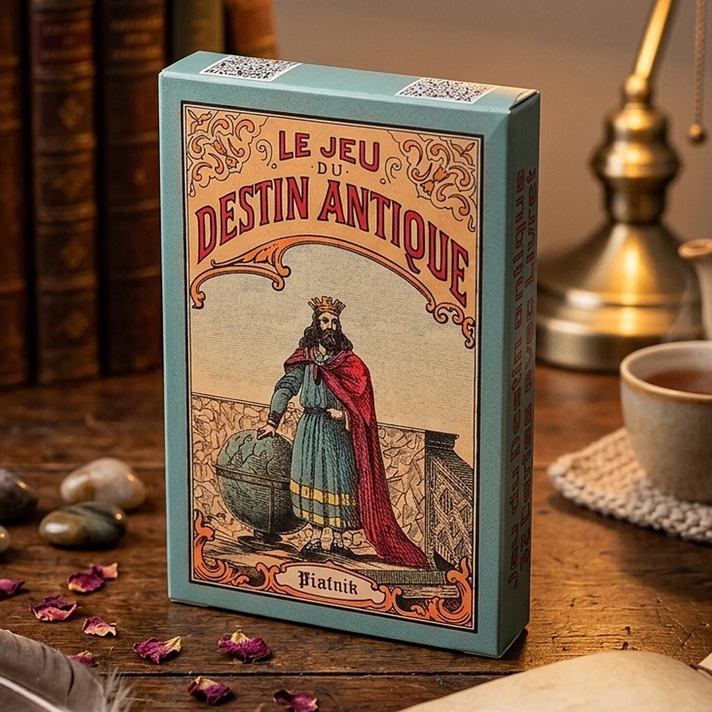 Vintage Antique Destiny Fortune Telling Cards, 32-Card Oracle Deck Le Jeu Du Destin Antique 9*6cm, Traditional Cartomancy Cards