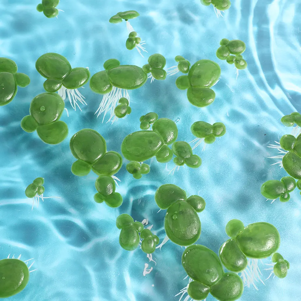 

21 Pcs Artificial Floating Lotus Leaves Decorations for Fish Tank Pond Garden Fountain Bird Bath Aquatic Home nament Simulation