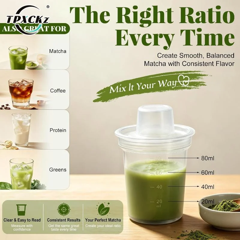 SL 1/3Pcs Easy To Shake 80ml Matcha Brewing Bottle Portable Tea Bottle Mini Matcha Shaker For Daily Use