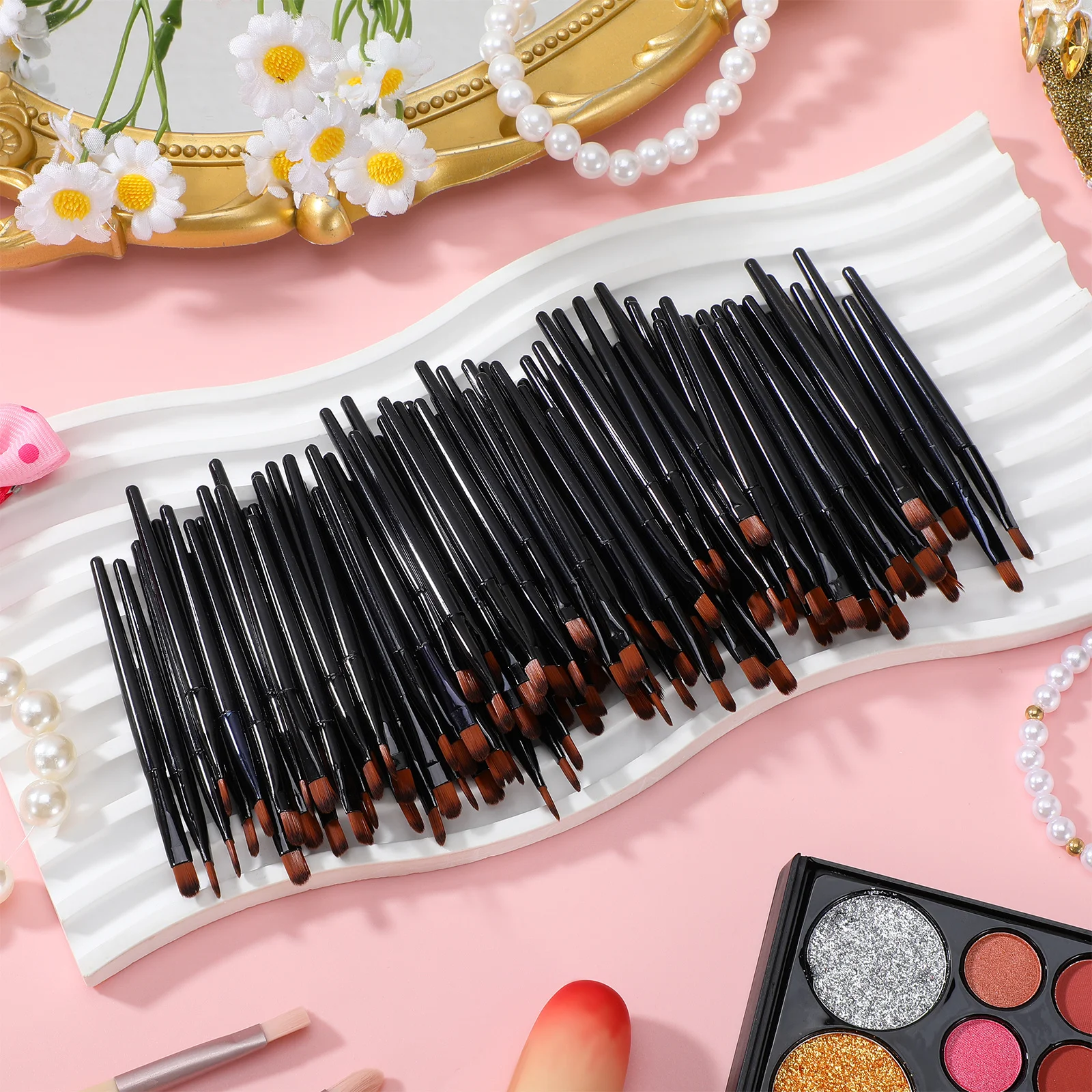 100 Pezzi Pennelli per Rossetto Portatili Usa e Getta Strumento Multifunzione per Trucco Applicatore per Lucidalabbra Pennello per Labbra per Casa e Viaggio