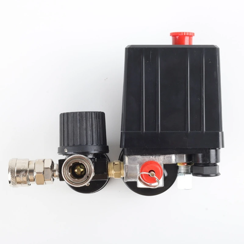 1pec Air Compressor Pump Pressure Control Switch 3000L/Min Air Pump Control Valve 0-180 PSI Gauge 220V/380V Regulator Duty