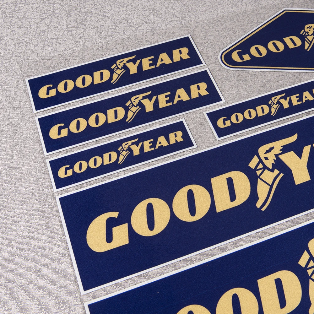 Reflektierende GOODYEAR Reifen Zeichen Auto Fahrrad Helm Aufkleber Motorrad Aufkleber Vinyl Grafik Set Klebstoff Kit Auto Zubehör – Detail 6