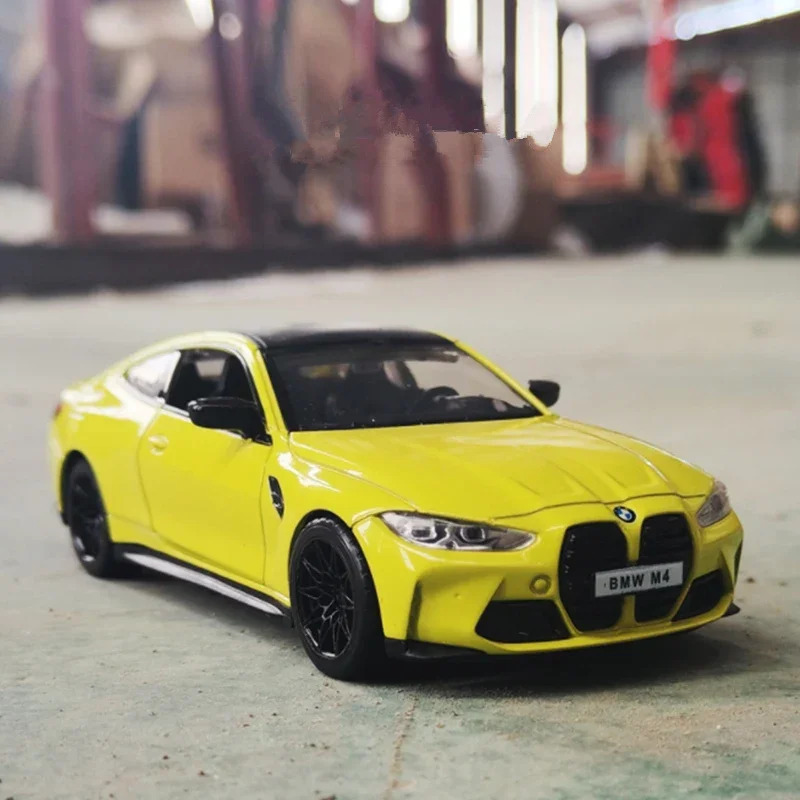 

Модель спортивного автомобиля 1:32 BMW M4 Coupe из сплава, Литые металлические игрушечные автомобили, модель автомобиля со звуком и искусственными элементами, коллекционные подарки