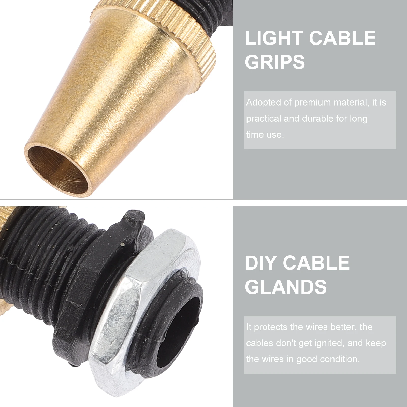 

6Pcs Metal Lock Wire Clip Strain Relief Ceiling Lights Clips Cord Fixing Grips Hanging Light Clamps DIY Cable Glands