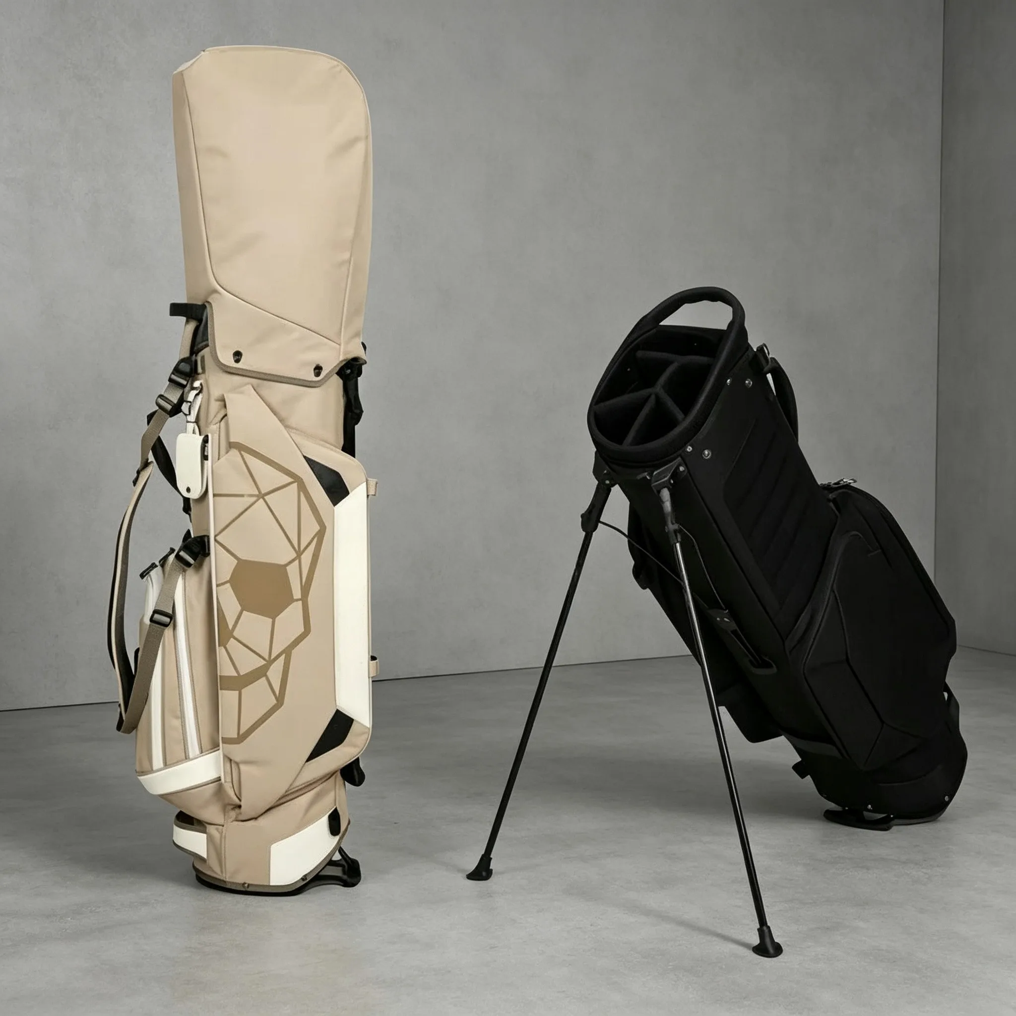 Waterproof PU Golf Stand Bag, Wear‑Resistant Unisex Stylish Golf Club Carry Pack for Outdoor Use