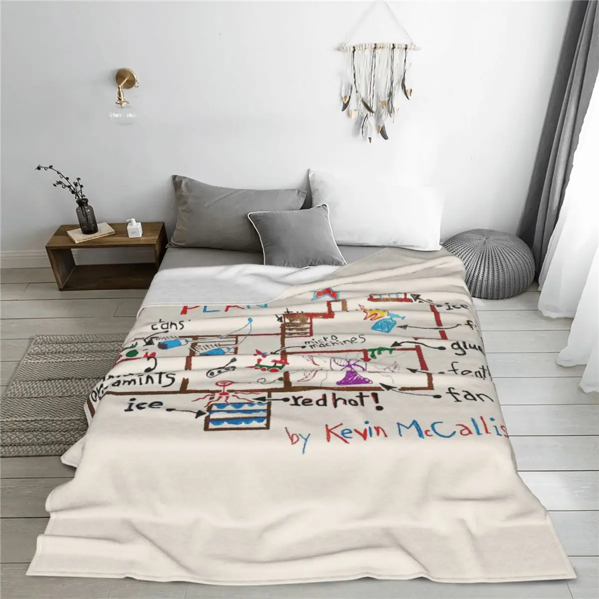 Home Alone Movie Battle Plan Blanket Fleece All Season Multi-function Ultra-Soft Throw Blankets for Sofa Car Bedspread