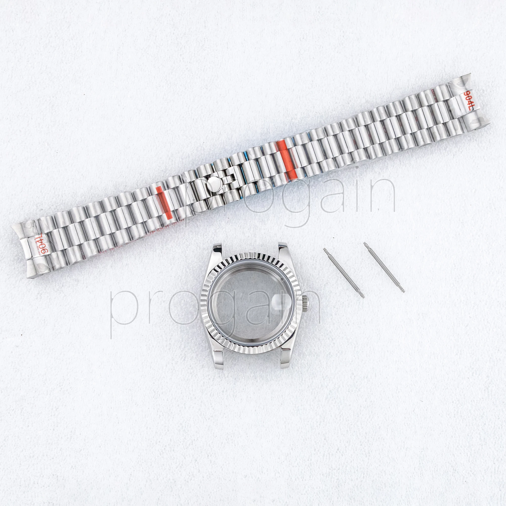 36/39mm Tooth Case Stainless Steel 20mm President Strap Sapphire Glass 10ATM Waterproof Watchcase for Datejust NH35 Movement