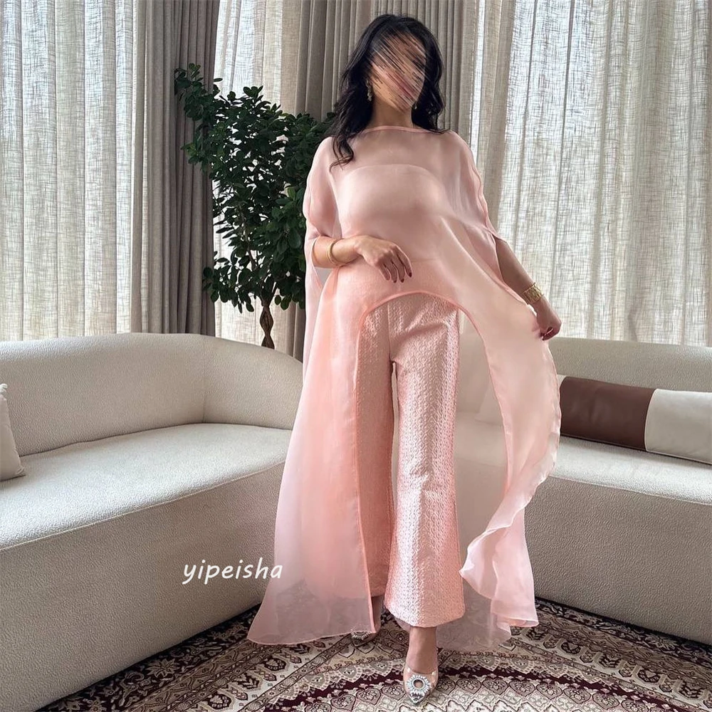 Customized Jiayigong s Draped Ruched Formal Evening A-line Boat Neck Bespoke Occasion Gown Long Dresses