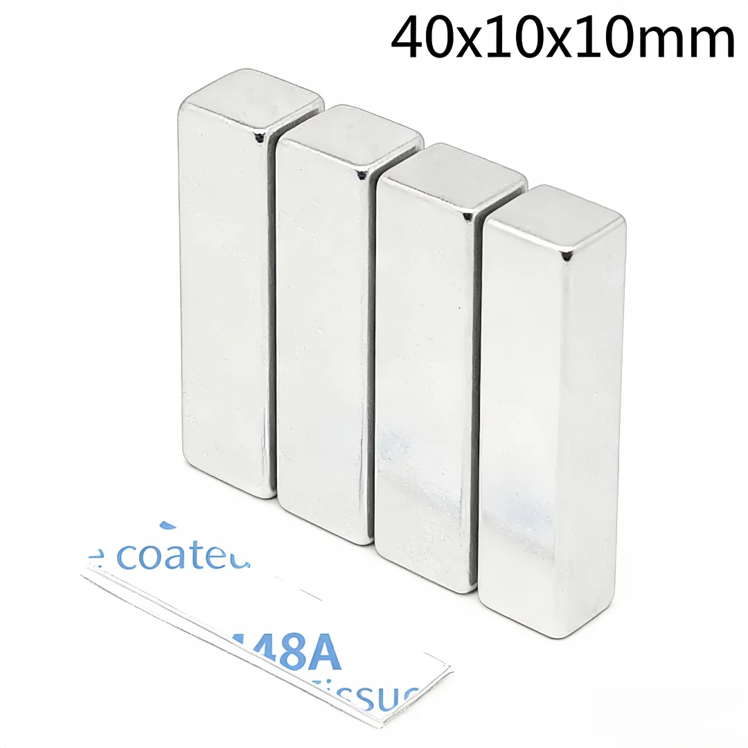 40x10x10 Block Powerful Strong Magnet With Self Double Sided Adhesive Tape 40x10x10mm For Home Refrigerators,Offices 40*10*10