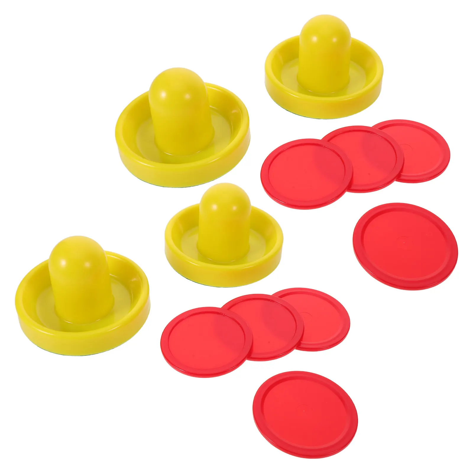 

2Sets Air Hockey Pucks and Pushers Replacement Parts for Table Top Hockey Game Smooth Performance Plastic Paddle Pads Adhesive
