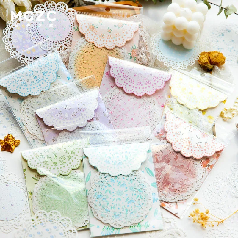 20Pcs Multi-color Mandala Circle Lace Craft Paper Floral Junk Journal Ephemera Album Collage Scrapbooking Material Paper Pack