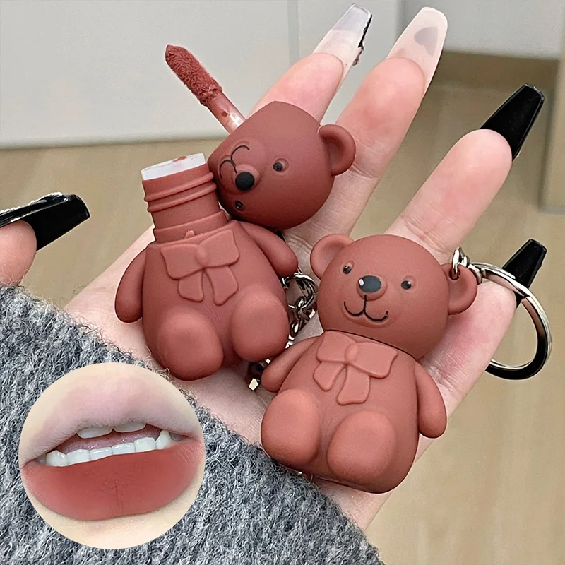 ART VALUE Bearland Velvet Lip Clay — 6-kolorowa glinka do ust Bear, naturalne matowe wykończenie, rozjaśniająca skóra błyszczyk do ust