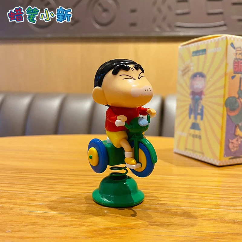 7cm Crayon Shin-Chan Anime Figures Dynamic New Dimension Series Car Central Control Ornament Shake Fighter Girl Toys Fans Gift