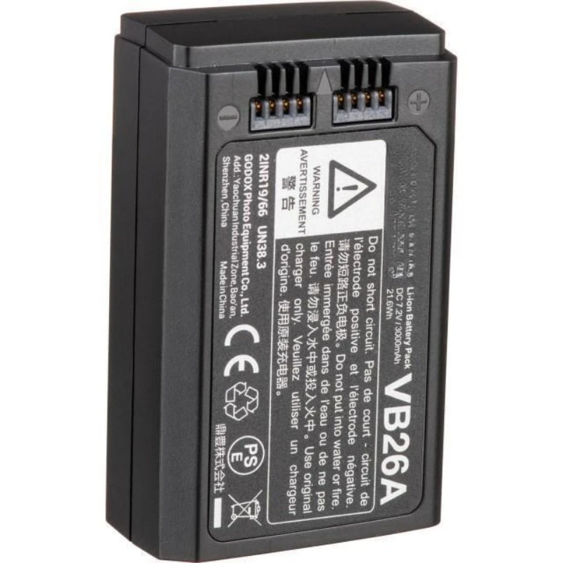 Voor V1-serie Godox VB26A 3000mAh Li-ionbatterij