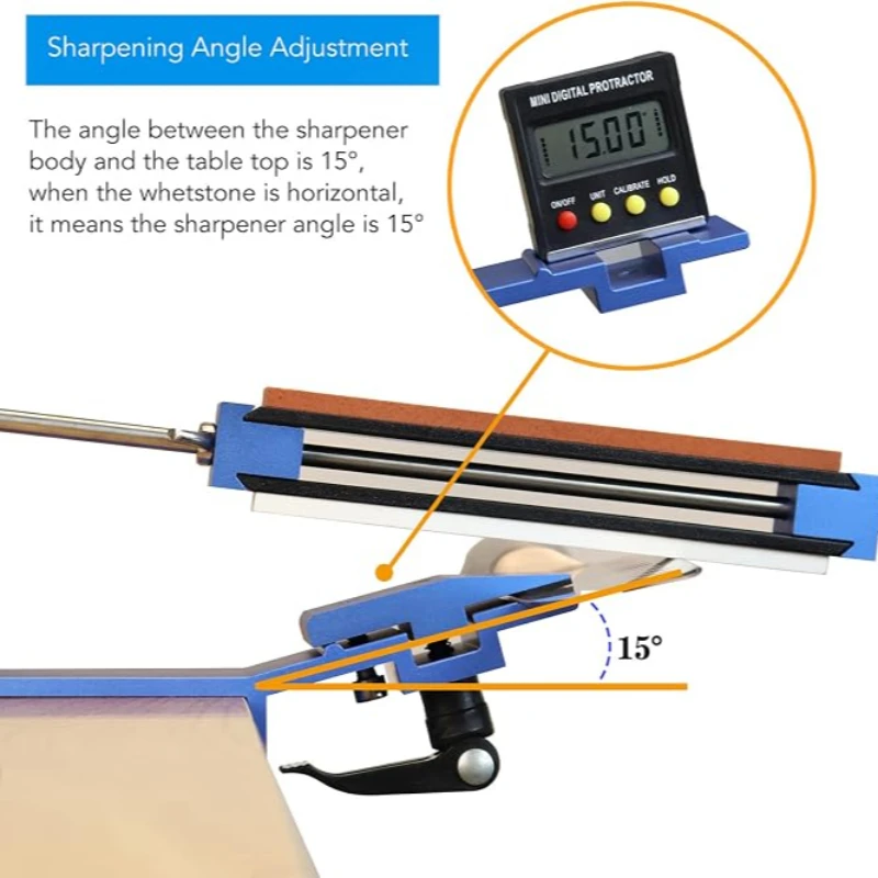 Angle Fixed Knife Sharpener Professional Sharpening Stone Kitchen Grinding System Diamond Honing Woodworking Whetstone Tools