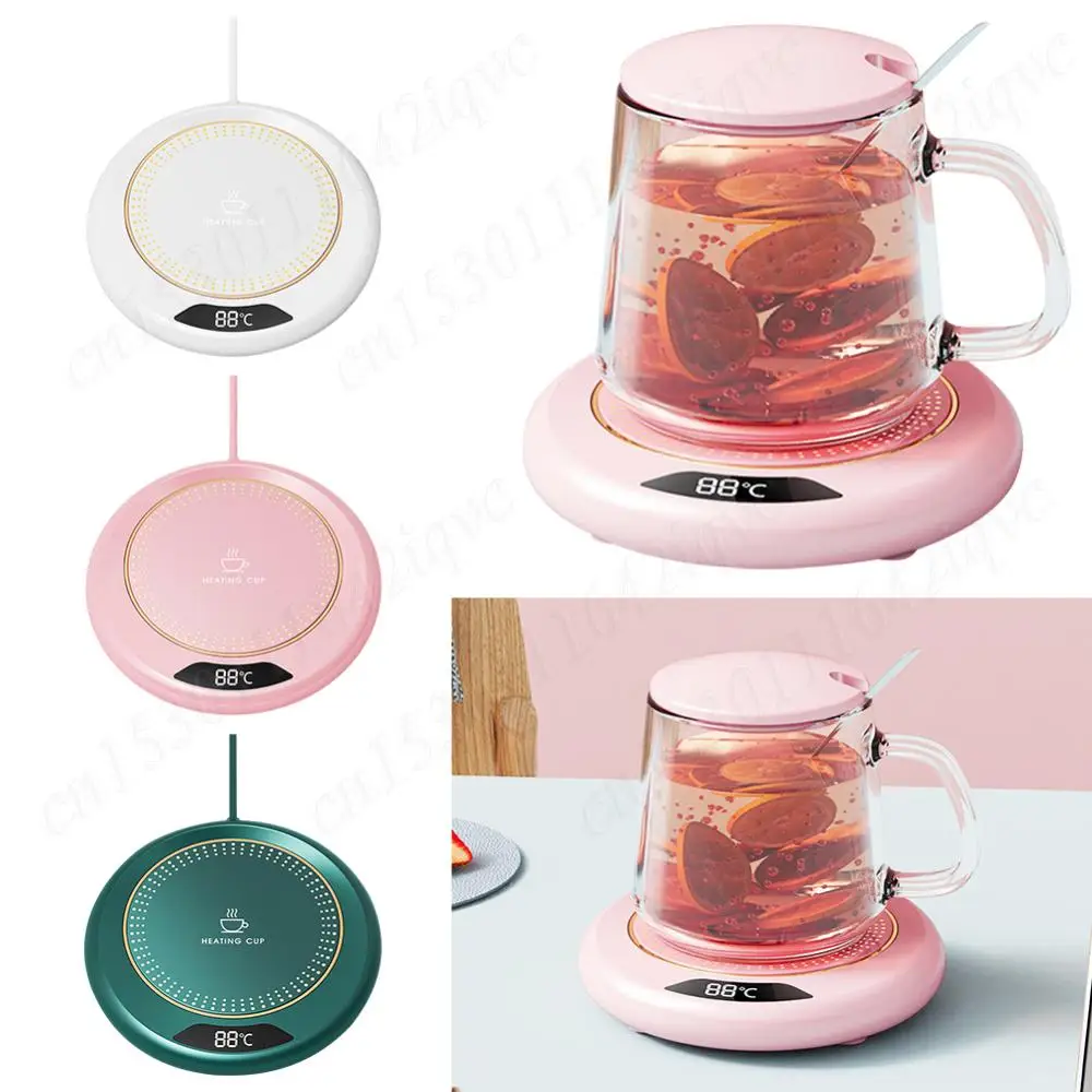 Thermostat Heating Coaster USB Heating Pad 3-speed Heating Plate Electic Milk Tea Water Warmer Coffee Cup Heater Mug Warmer