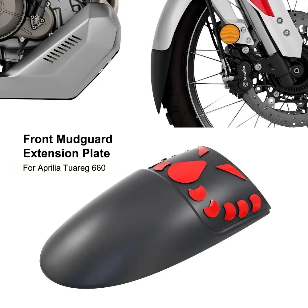 Front Wheel Mudguard Extension Plate For Aprilia Tuareg 660 2022 2023 2024 2025 Motorcycle Mud Splash Guard Fender Extender Slab