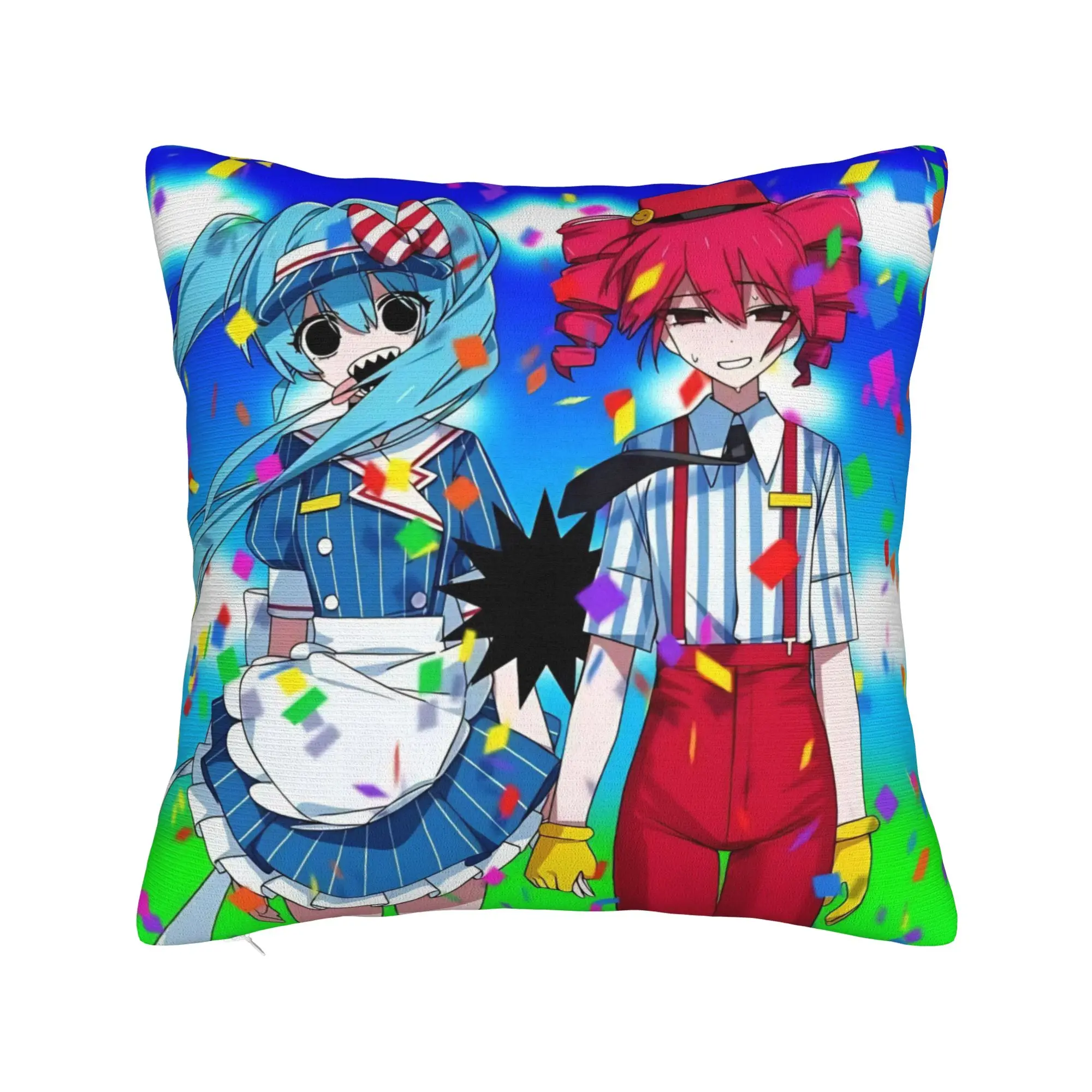 Mesmerizer Kasane Teto Square Pillow Case Virtual Singer Cushion Cover Vintage Zippered Decorative Pillowcover for Seat 18