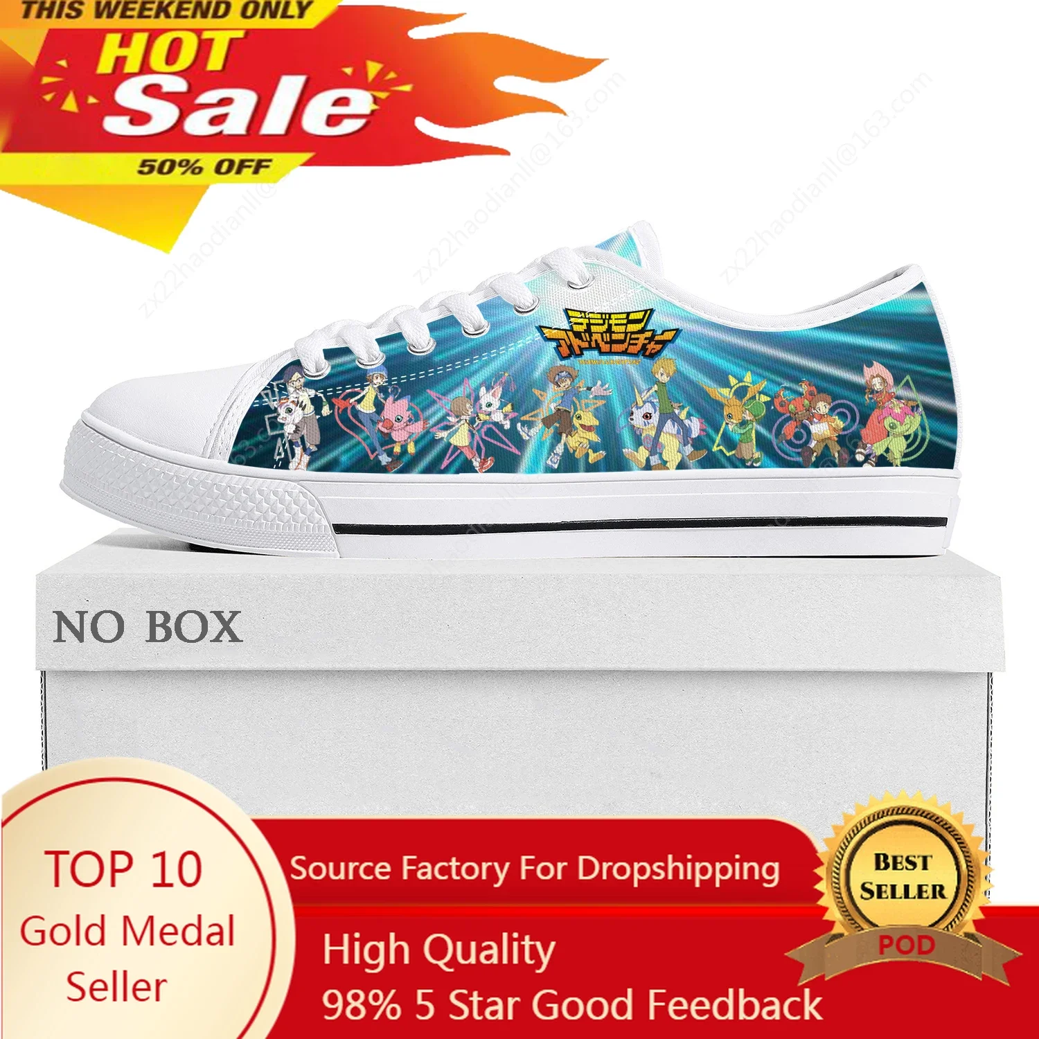 

Digimon Adventure Comics Low Top Sneakers High Quality Mens Womens Teenager Canvas Sneaker Couple Shoes Custom Casual White Shoe