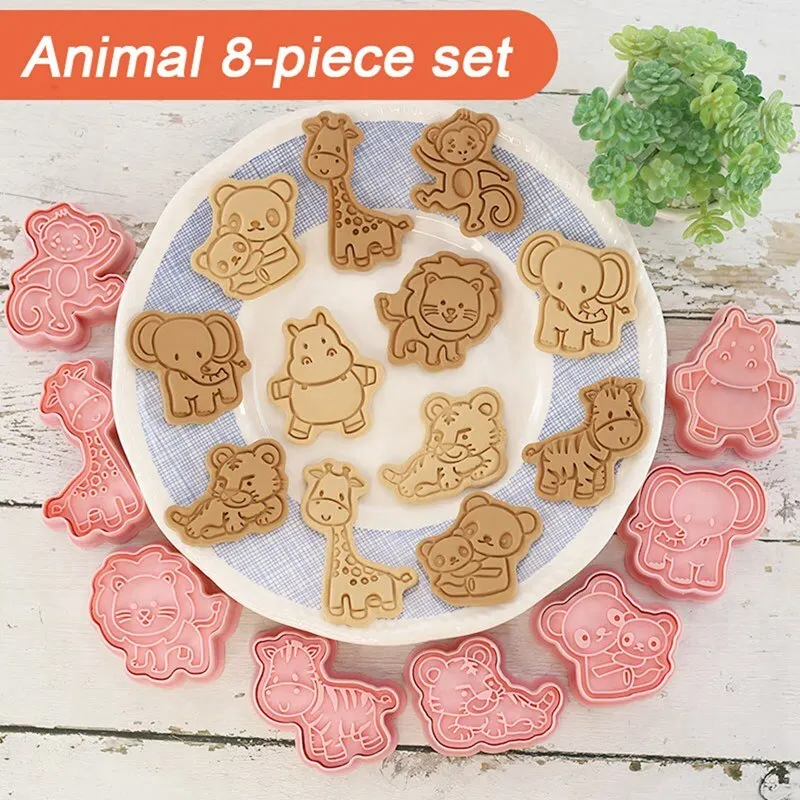 Jungle Safari Animal Cookie Cutter Mold DIY Cake Tools Jungle Birthday Party Decoration Kids Safari Party Supplies Baby Shower