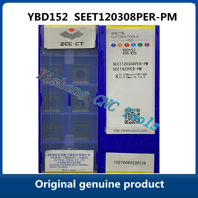 Imagem -03 - Original Zcc ct Cnc Fresa Inserções Ferramentas de Corte Seet Ybd252 Ybm351 Seet120308per-pm Ybc302