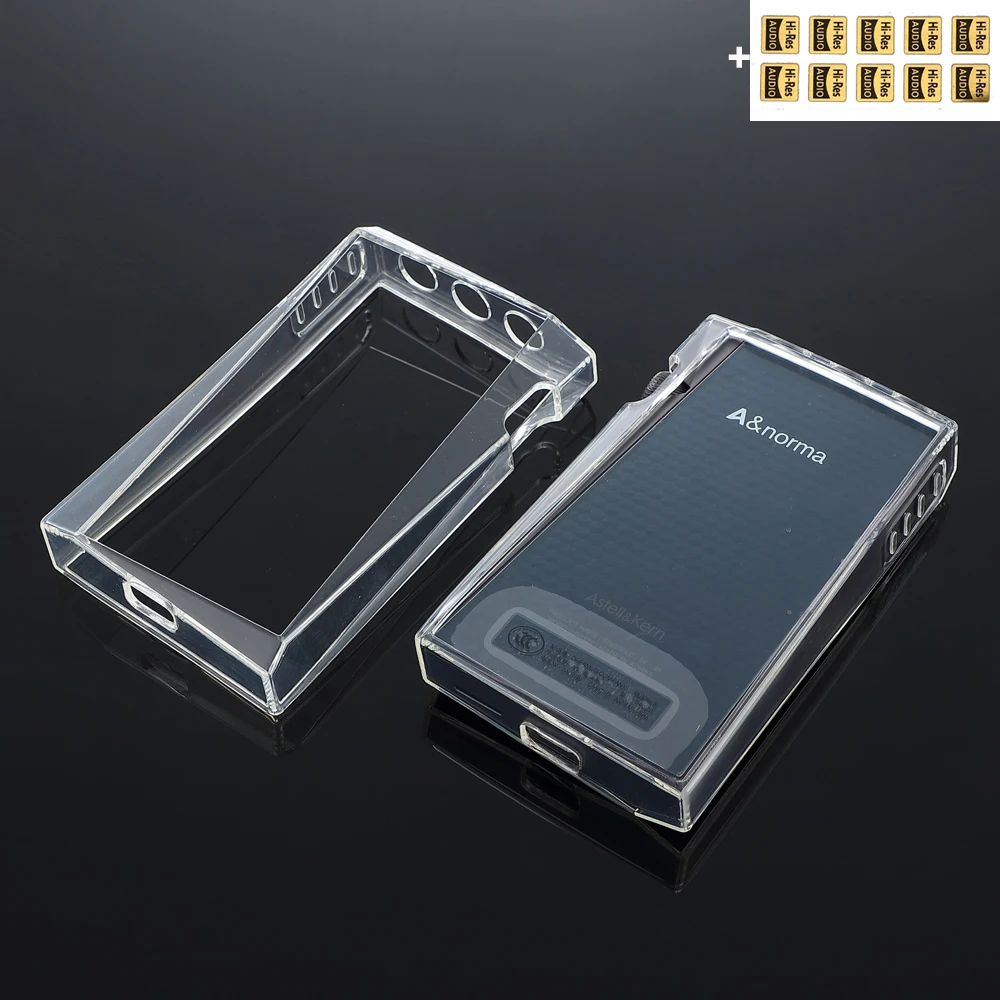 Soft Protective Shell Skin Case Cover for iRiver Astell&Kern A&norma SR35 with Front and Back Screen Protector Tempered Glass