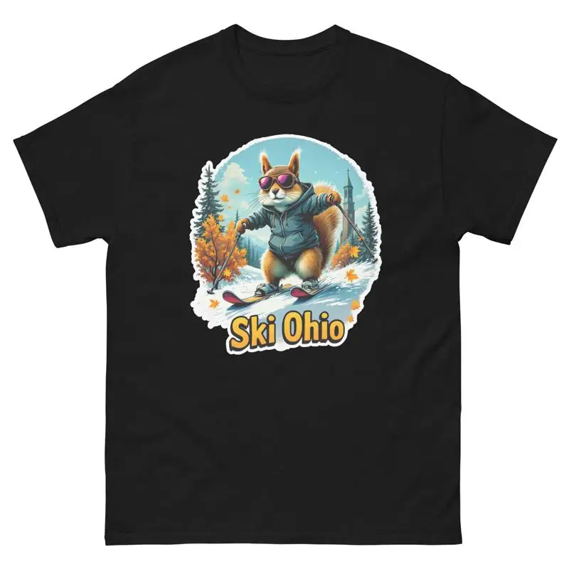 

Ski Ohio Squirrel Skiing Skier Animal T Shirt
