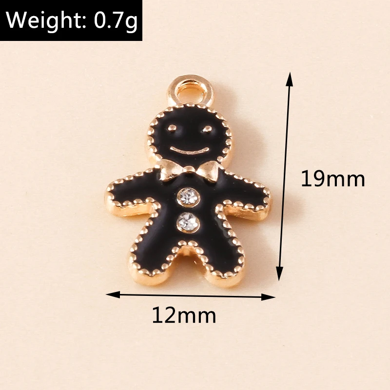 20 Stück Mix süße Emaille Weihnachten Schneemann Baum Hirsch Weihnachtsmann Charms Anhänger für Schmuckherstellung Halsketten Ohrringe DIY Geschenke – Detail 5