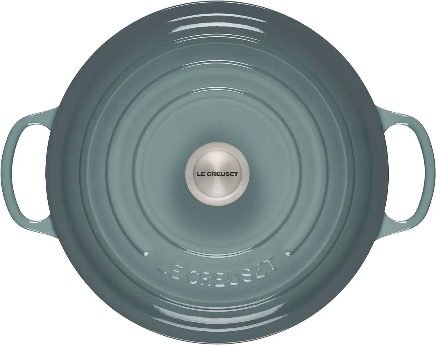 Le Creuset Enameled Cast Iron Round Wide Dutch Oven, 6.75 qt., Sea Salt