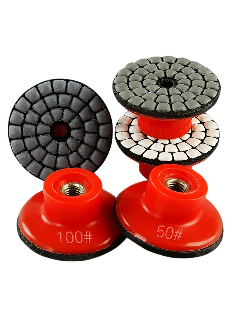 Polegada 50 mm Pedra Almofadas de Moagem a Seco Placa de Polimento de Mármore Pequeno Diamante Almofada de Polimento a Seco Pedra Anisotrópica Ferramentas Abrasivas Peças