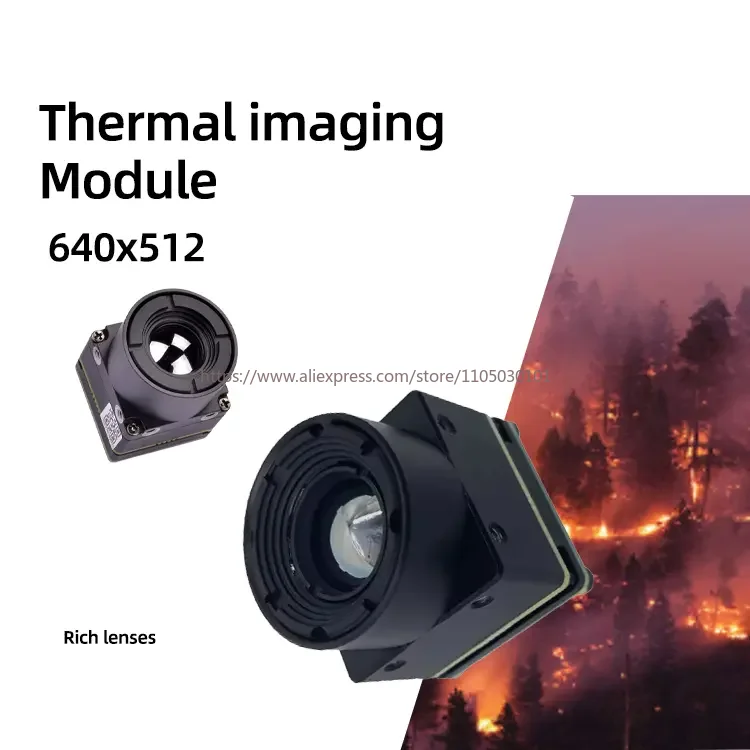 256*192 384*288 640*512 Resolusi Analog CVBS Deteksi LWIR Thermal Camera Core Modul Kamera Pencitraan Termal Inframerah