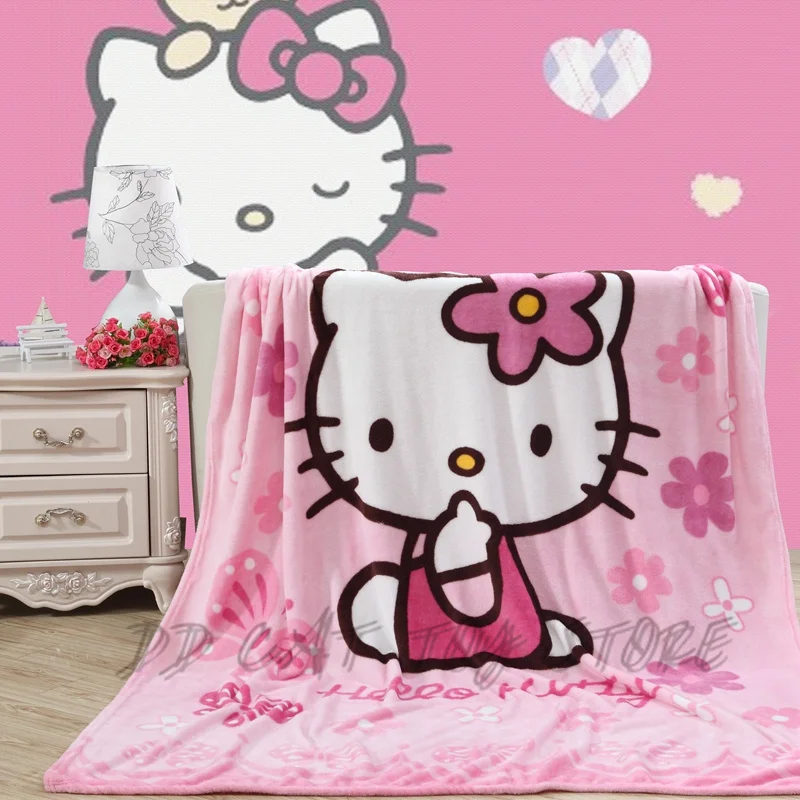 

Новое мягкое пушистое одеяло Sanrio Hello Kitty Y2k, милое плюшевое одеяло, кавайное одеяло с героями мультфильмов, идеальное для девочек, декор комнаты-сюрпризы