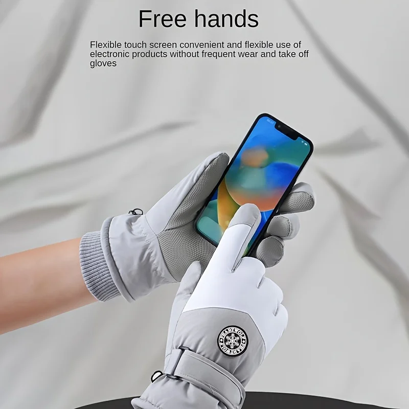 1/2 Pairs Winter Cycling Gloves Women'S Thick Gloves Windproof Cold-Proof Warm Gloves Touch Screen Outdoor Snowboarding Gloves