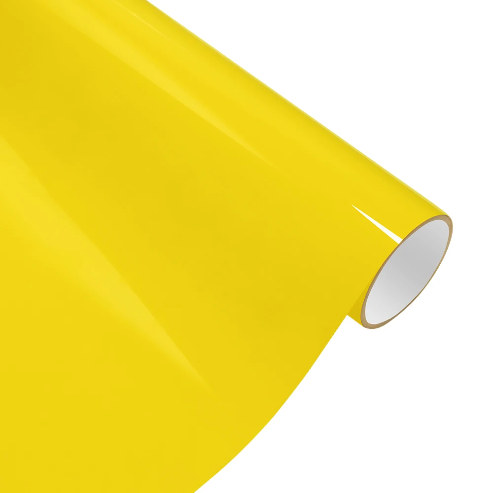 PET Crystal Maize Yellow Car Vinyl Film Auto Decal With Air Release Technology Creative Car Body Decoration Sticker Accessories