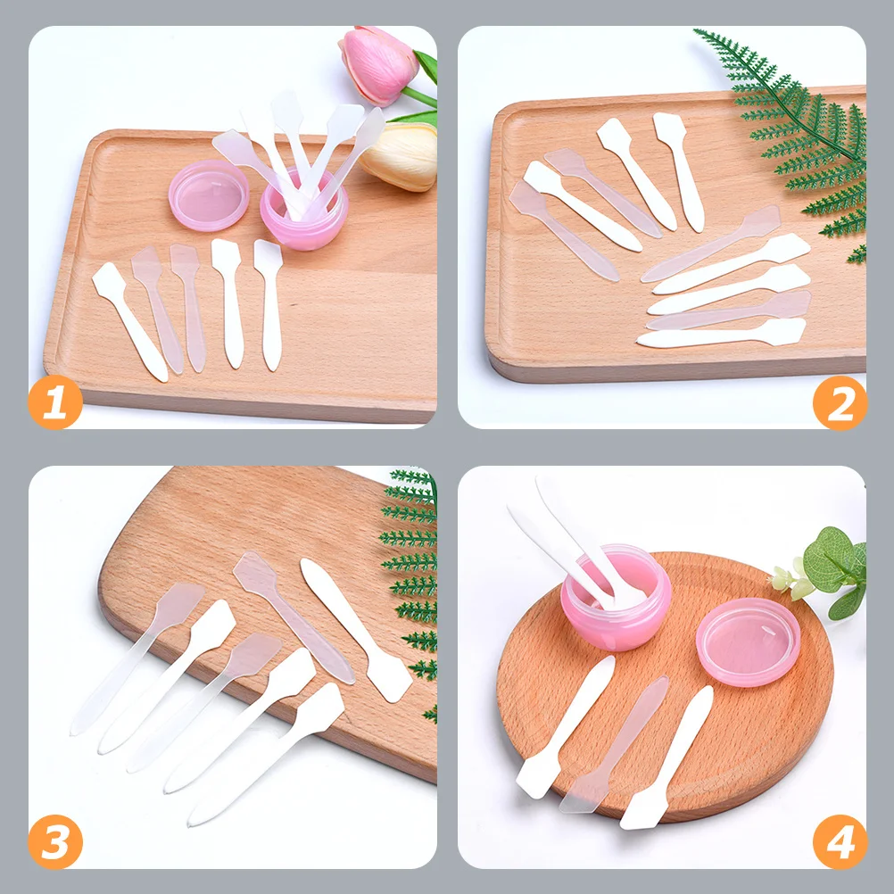 200 pçs bochechas hidratante facial máscara facial cuidados com a pele ve maquiagem espátula ferramenta de cuidados com a pele colher de creme para os olhos