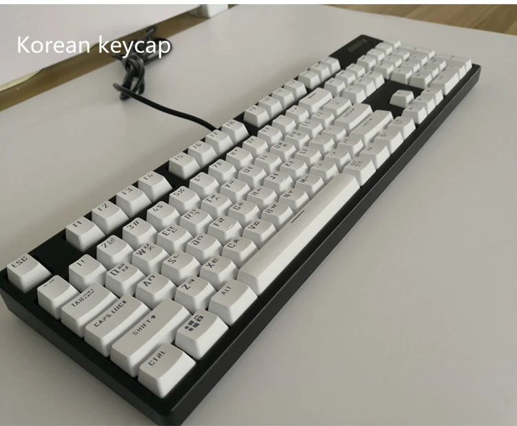 104 Key Caps rosyjski koreański podświetlany Keycaps profil OEM Keycap dla mechaniczna klawiatura gamingowa przełącznik Cherry MX ABS KeyCaps Set