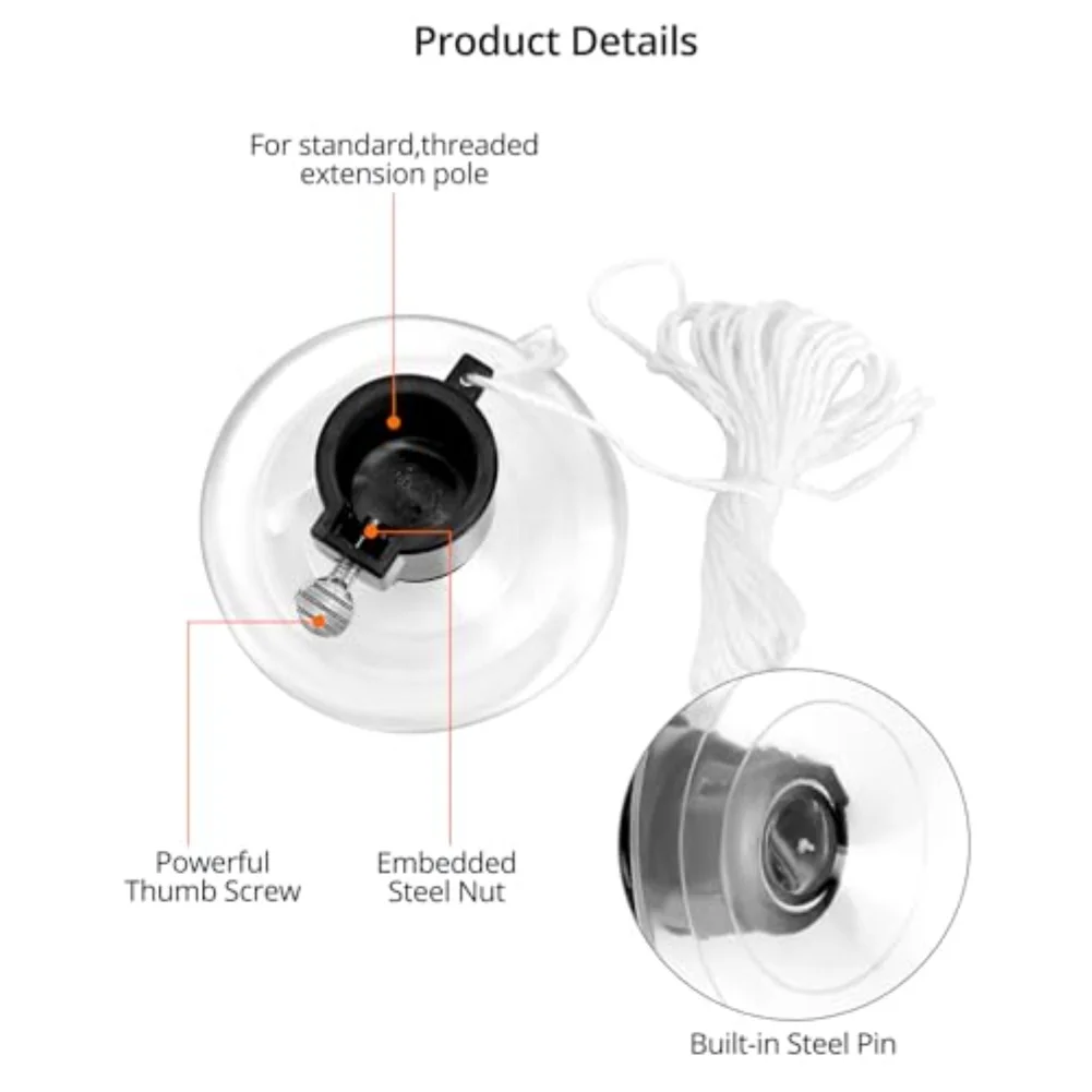 For High Ceilings Light Bulb Changer Tool For Recessed Lights Bulb Changer Suction Cup Changer Extendable Pole Compatible