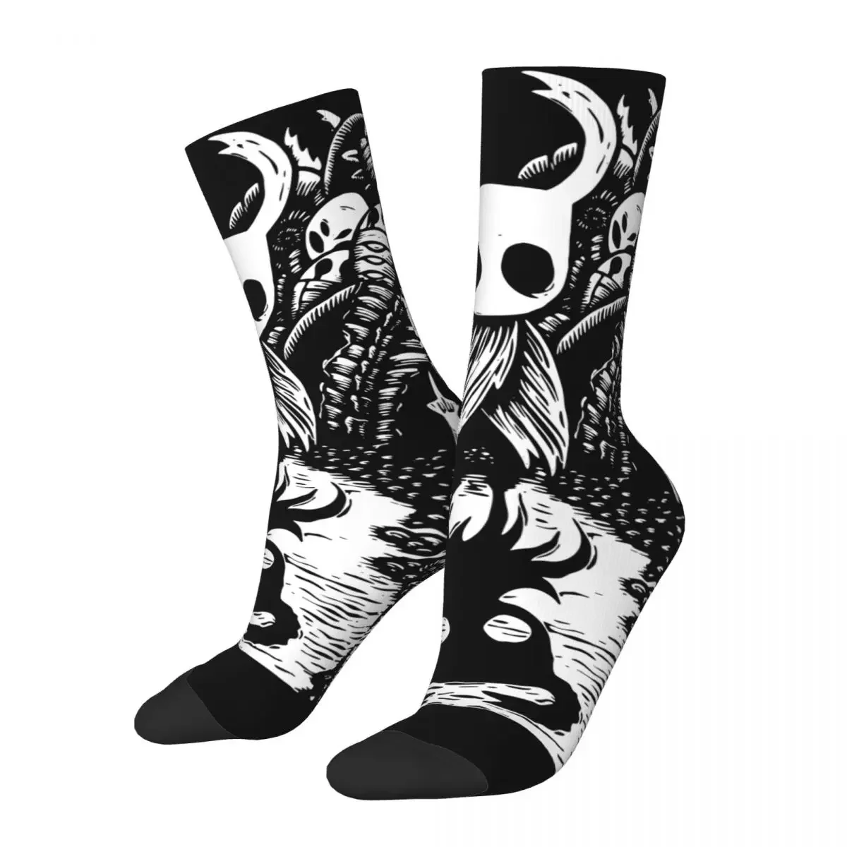 

Colorful Ghost Knight Hollow Knight Skateboard Novelty Street Style Crazy Socks Funny Socks for Unisex Breathable