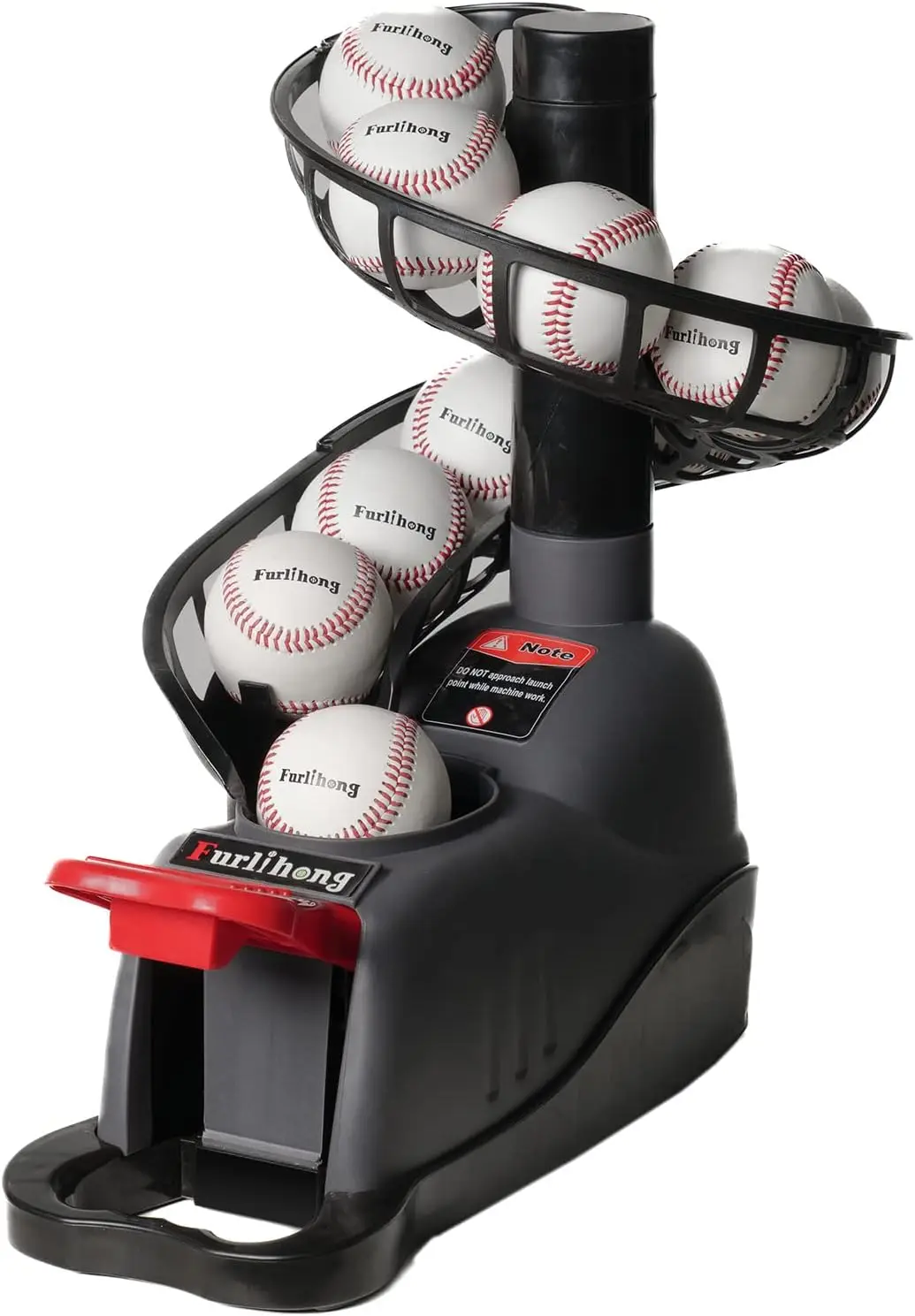 

Adjustable Baseball Soft Toss Machine, Step-On Paddle Launch, No Power Needed, Works with Regulation Balls