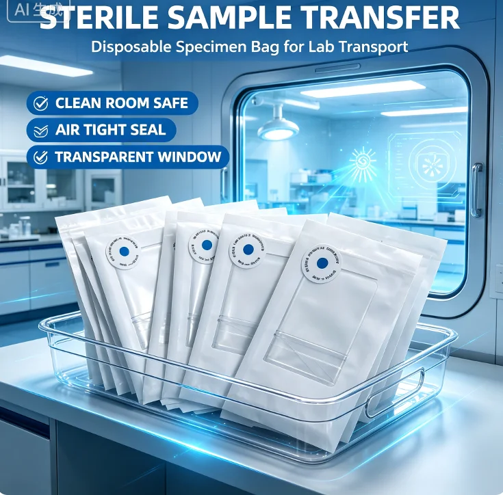 Disposable Sterile Specimen  Bag Independent Pack Medical Sample Pouch For Hospital Laboratory Specimen Collection Storage Suppl