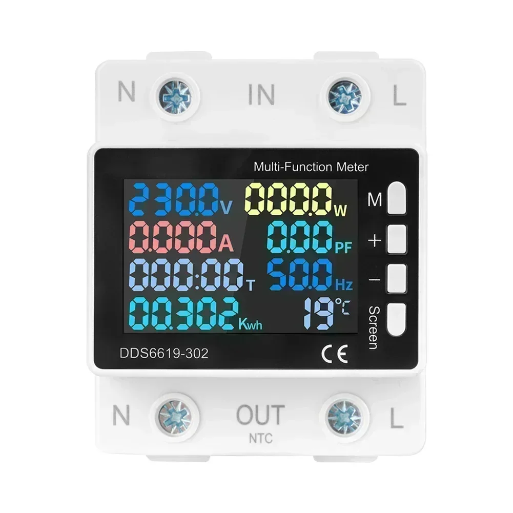 

Voltage Relay Circuit Breaker with Over and Under Voltage Protection Measuring Current up to 63A and Power up to 17KW