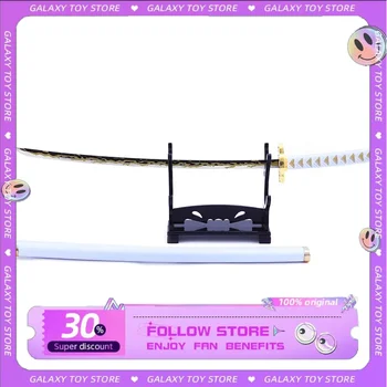 Şeytan Slayer kılıç Agatsuma Zenitsu Nichirin Blade alaşım Katana kılıç japon samuray Anime silah modeli hediyeler oyuncaklar eğlenceli çocuklar