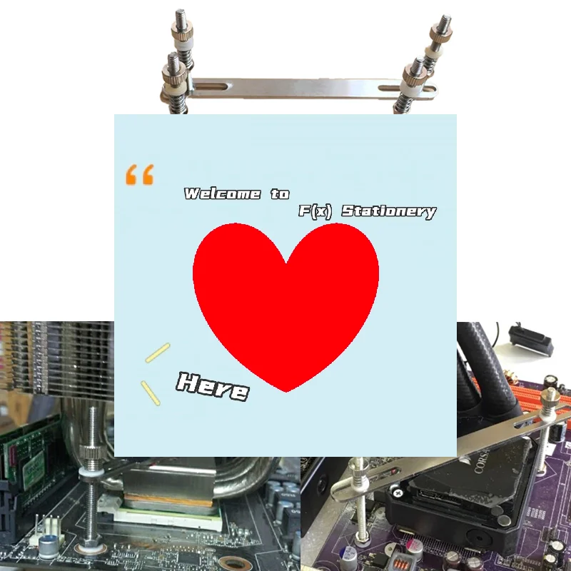 

1Set Stainless Steel Water Cooling Waterblock Buckles CPU GPU Heatsink Block Liquid Cooler-F(x)