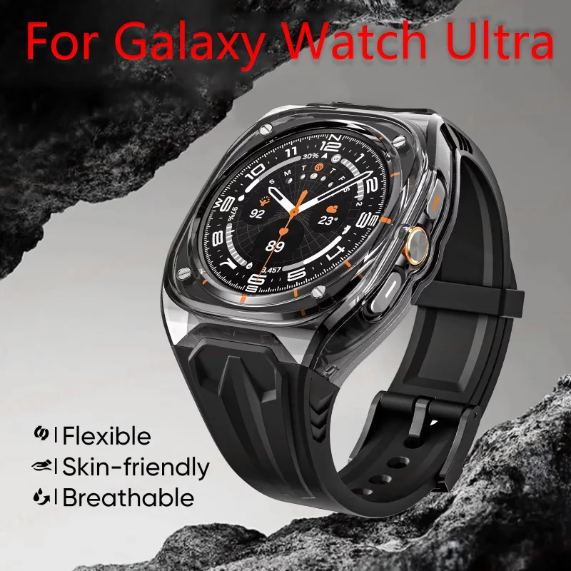 

shell Modification Set+Rubber Strap for Samsung Galaxy Watch Ultra 47mm High End Replacement Wristband Galaxy Watch Ultra correa